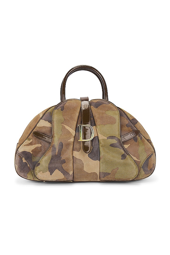 view 1 of 10 Dior Camo Double Saddle Top Handle Bag in Army