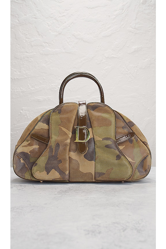 view 2 of 10 Dior Camo Double Saddle Top Handle Bag in Army