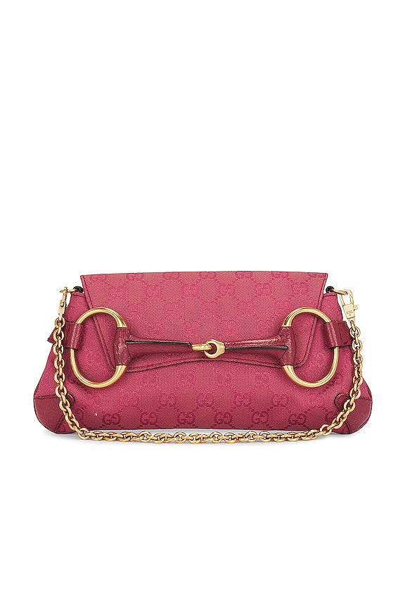 view 1 of 10 Gucci GG Canvas Shoulder Bag in Red