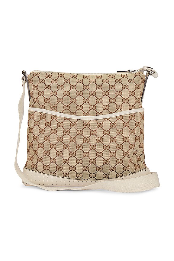 view 1 of 10 Gucci Monogram Canvas Shoulder Bag in Brown