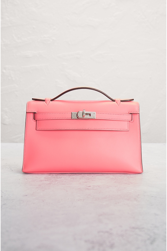view 2 of 8 Hermes Swift Kelly Pochette Handbag in Rose