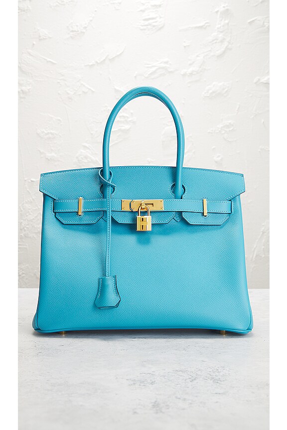 view 2 of 10 SAC À MAIN HERMES in Bleu De Nord