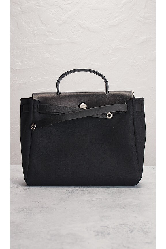 view 2 of 9 Hermes PM Leather Handbag in Cream Etoile & Black