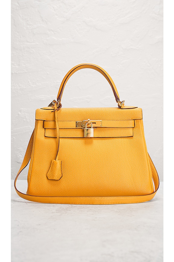 view 2 of 9 Hermes Togo Kelly 28 Handbag in Jaune Ambre