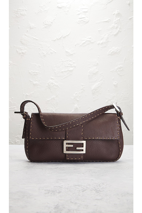view 2 of 9 Fendi Mama Baguette Shoulder Bag in Dark Brown