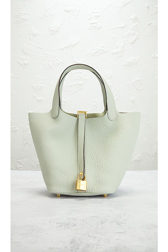 view 2 of 8 Hermes Picotin 18 Clemence Handbag in Gris Neve