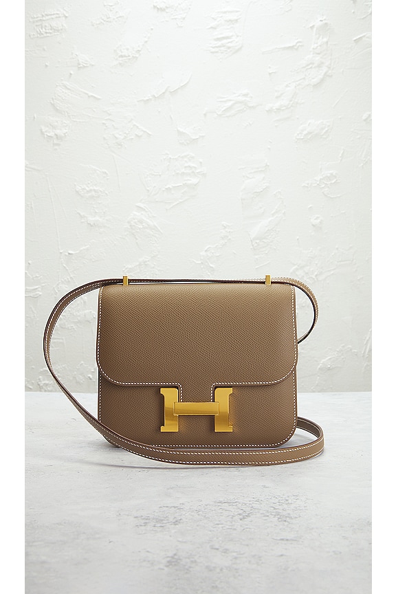 view 2 of 10 Hermes Mini Constance Epsom Shoulder Bag in Etoupe