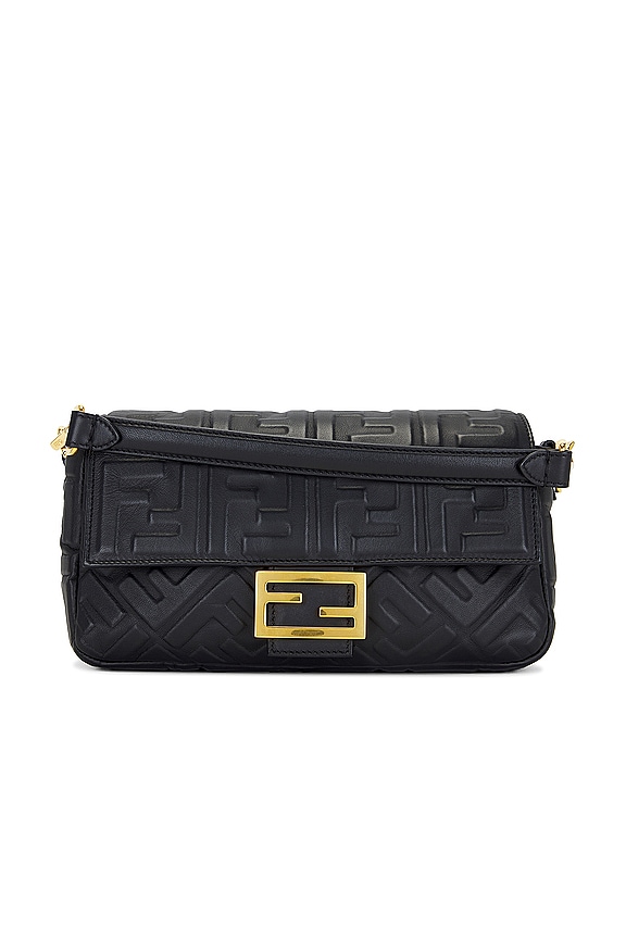 view 1 of 9 Fendi Zucca Mama Baguette Shoulder Bag in Black