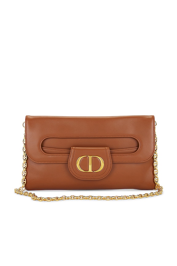 view 1 of 10 Dior 2 Way Chain Clutch in Brown