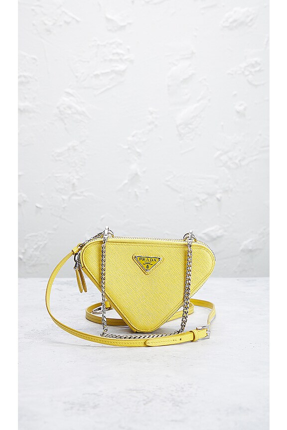 view 2 of 10 Prada Saffiano Shoulder Bag in Yellow