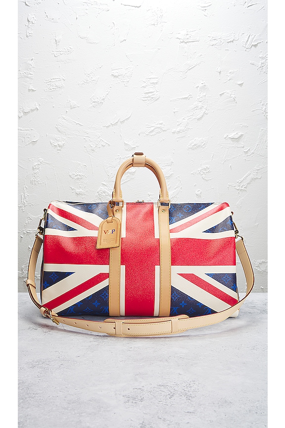 view 2 of 8 Louis Vuitton Union Jack Royal Wedding Keepall Bandouliere 45 Handbag in Blue & Red