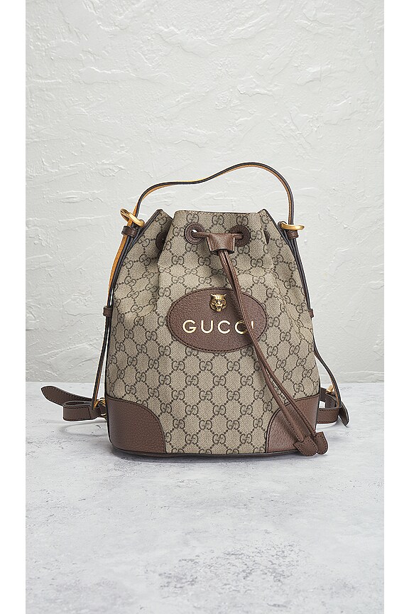 view 2 of 10 Gucci GG Supreme Bucket Bag in Taupe