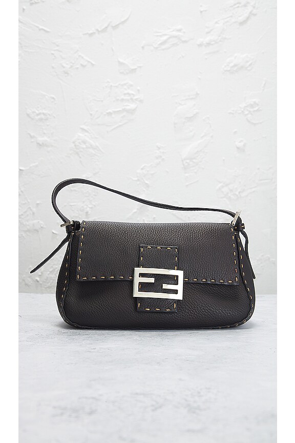 view 2 of 10 Fendi Selleria Baguette Shoulder Bag in Black