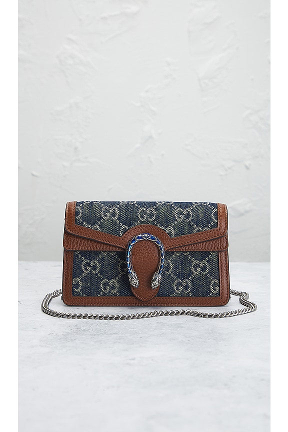 view 2 of 9 Gucci GG Denim Dionysus Chain Shoulder Bag in Blue