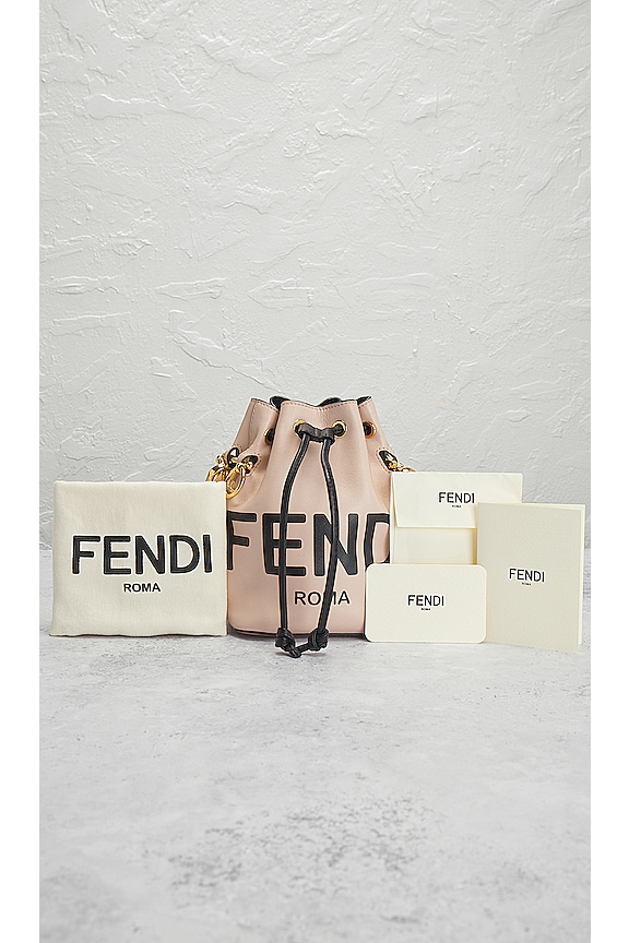 FWRD Renew Fendi Mon Tresor Bucket Bag in Beige | REVOLVE
