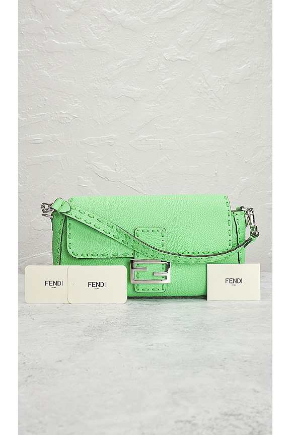 FWRD Renew Fendi Mama Baguette Shoulder Bag in Green | REVOLVE