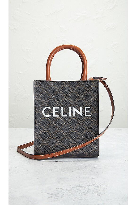 view 2 of 8 Celine Mini Vertical Cabas Tote Bag in Dark Brown