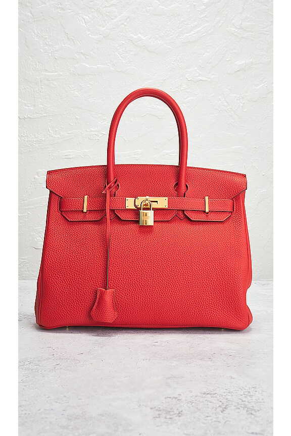 view 2 of 8 SAC À MAIN HERMES in Rouge