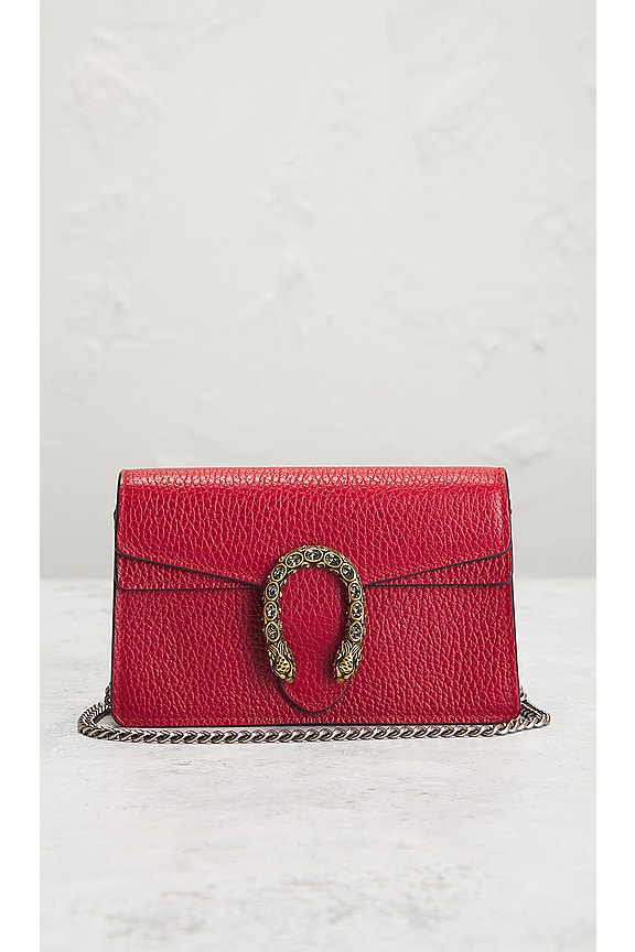 view 2 of 9 Gucci Dionysus Leather Shoulder Bag in Red