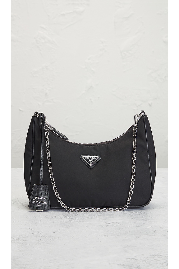 view 2 of 7 Prada Reedition Nylon Shoulder Bag in Black