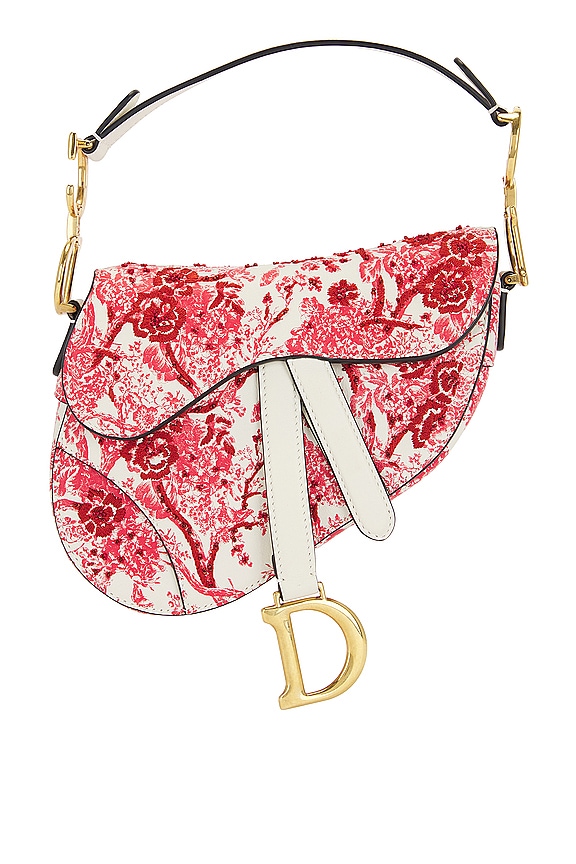 view 1 of 9 Dior Leather Saddle Bag in Red