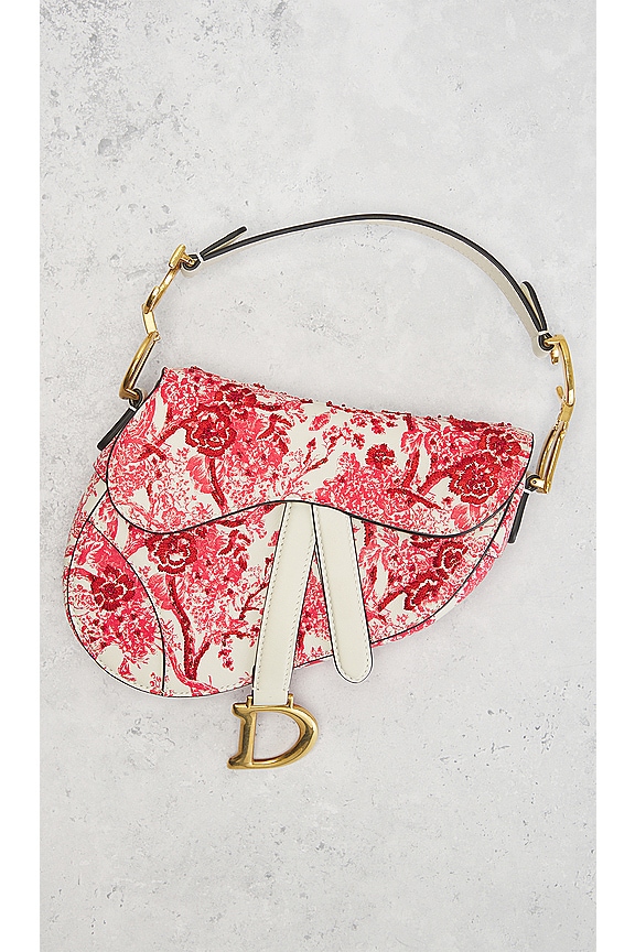 view 2 of 9 Dior Leather Saddle Bag in Red