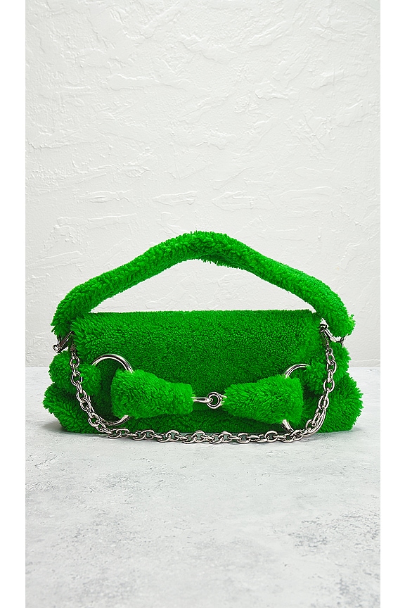 view 2 of 9 Gucci Shearling Horsebit 1955 Shoulder Bag in Green