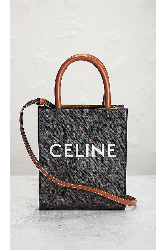 view 2 of 7 Celine Vertical Cabas Triomphe Handbag in Brown