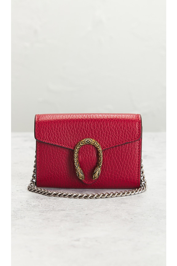 view 2 of 8 Gucci Mini Dionysus Wallet On Chain in Red