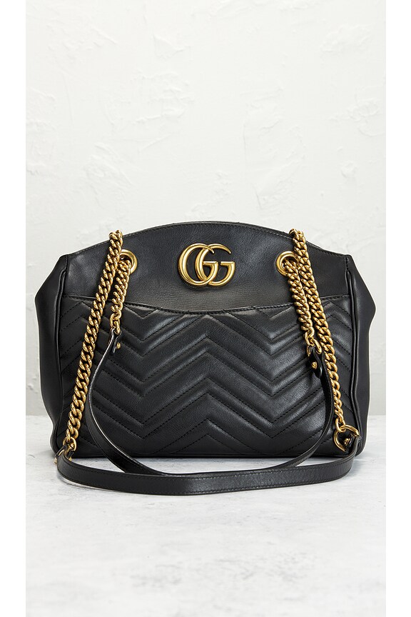 view 2 of 9 Gucci GG Marmont Chain Shoulder Bag in Black