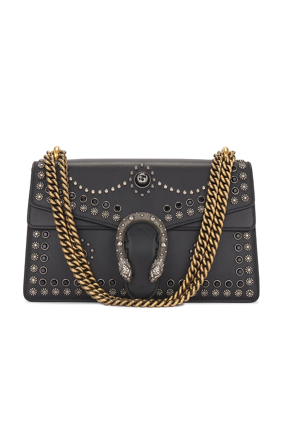 FWRD Renew Gucci Dionysus Studded Shoulder Bag in Black REVOLVE