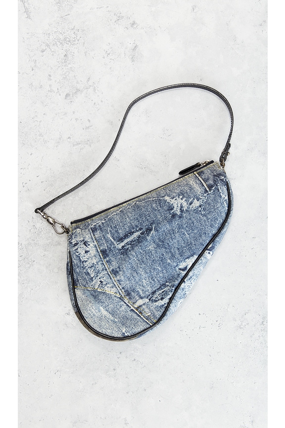 view 2 of 8 Dior Denim Saddle Bag in Blue