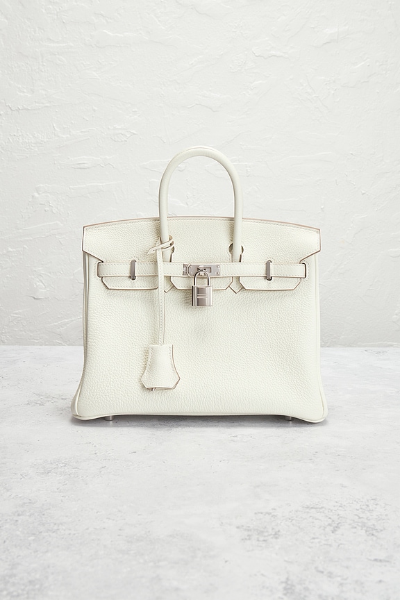 view 2 of 7 Hermes Clemence Birkin 25 Handbag in Mushroom