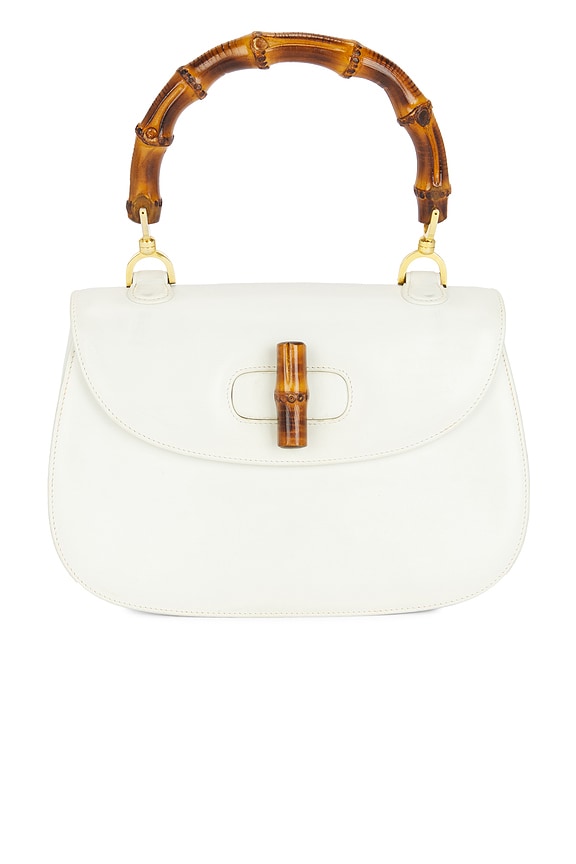 view 1 of 8 Gucci Bamboo Handbag in White
