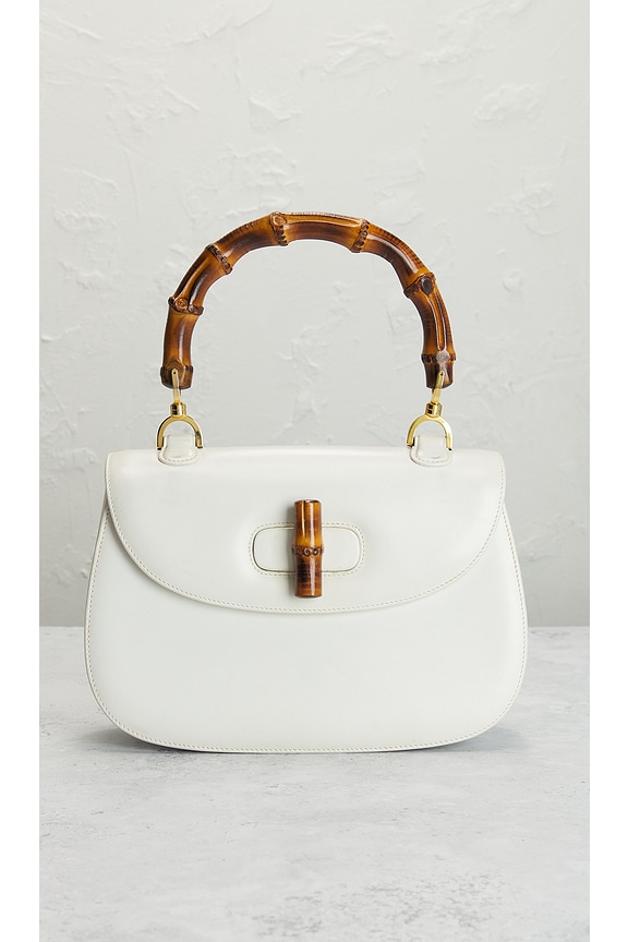 view 2 of 8 Gucci Bamboo Handbag in White