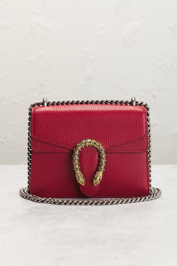 view 2 of 9 Gucci Dionysus Leather Shoulder Bag in Red