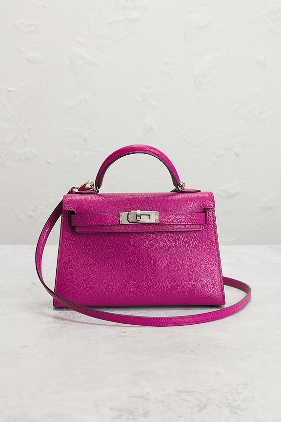 view 2 of 9 Hermes Chevre Kelly 20 Handbag in Rose Purple