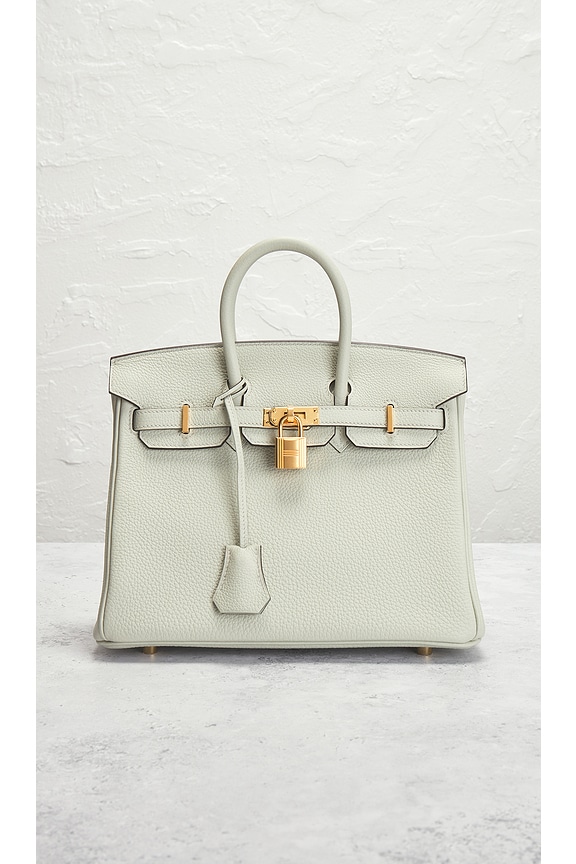 view 2 of 7 Hermes Clemence Birkin 25 Handbag in Gris Neve