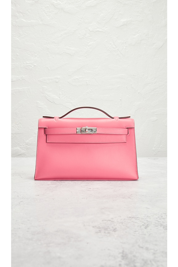 view 2 of 7 Hermes Swift Kelly Pochette Handbag in Rose Azalea