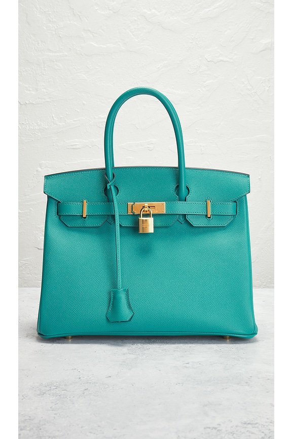 view 2 of 9 Hermes Togo Birkin 30 Handbag in Teal