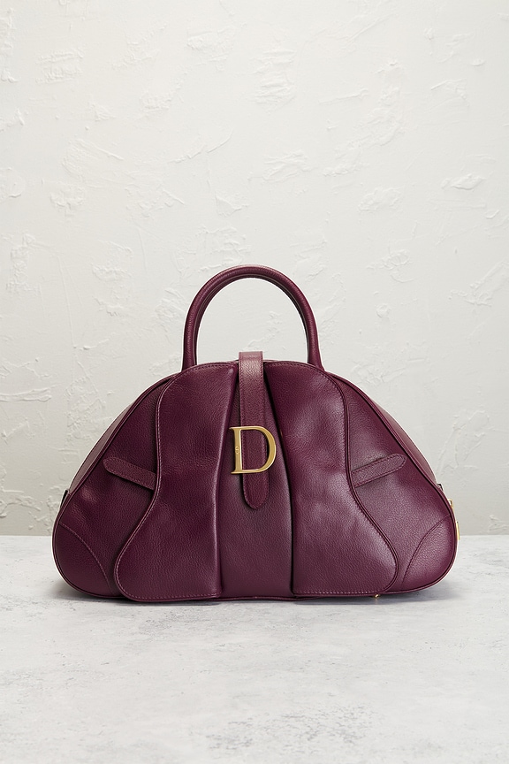 view 2 of 9 Dior Double Saddle Bag in Wine