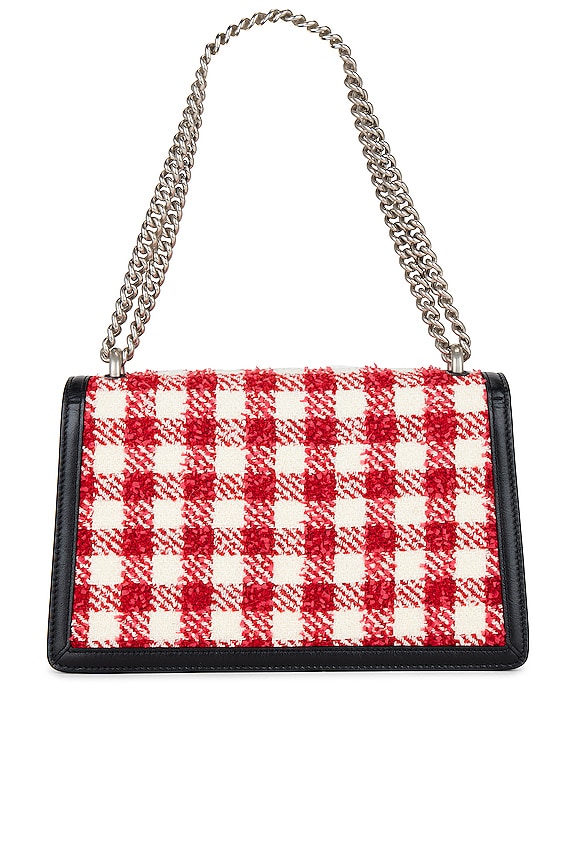 view 2 of 9 Gucci Dionysus Tweed Gingham Bag in Red & White in Red,White