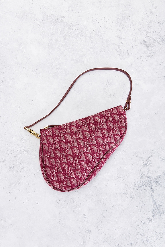view 2 of 7 Dior Saddle Shoulder Bag in Red