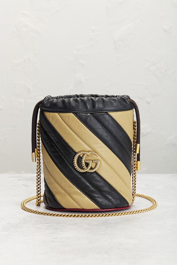 view 2 of 9 Gucci Azalea GG Marmont Bucket Bag in Beige