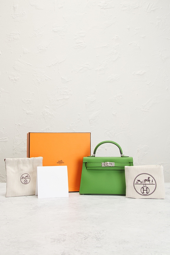 FWRD Renew Hermes Epsom Kelly 20 Handbag in Vert Yucca | REVOLVE