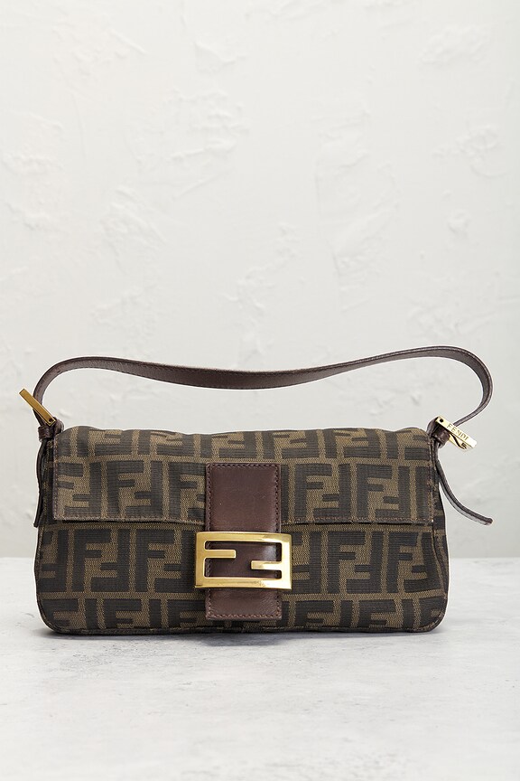 view 2 of 8 Fendi Mama Zucca Baguette Shoulder Bag in Brown
