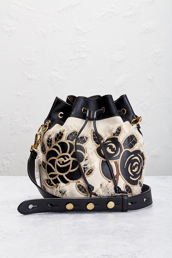 view 2 of 9 Fendi Mon Tresor Bucket Bag in Black & White