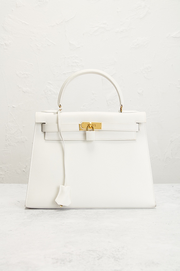 view 2 of 8 Hermes Evercolor Kelly 28 Handbag in White