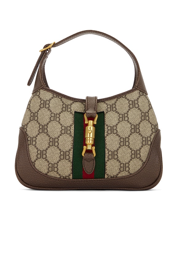 view 2 of 10 Gucci X Balenciaga Mini Jackie 1961 Hobo Bag in Brown
