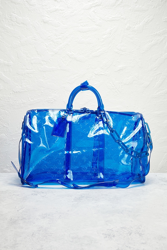 view 2 of 8 Louis Vuitton PVC Keepall Bandouliere 50 Handbag in Blue